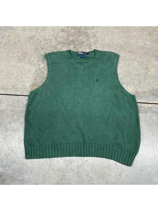 Ralph Lauren Other - vintage polo ralph lauren green v neck knit sweater vest size xxl